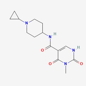 molecular formula C14H20N4O3 B6755896 N-(1-cyclopropylpiperidin-4-yl)-3-methyl-2,4-dioxo-1H-pyrimidine-5-carboxamide 