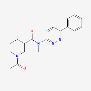 molecular formula C20H24N4O2 B6756342 N-methyl-N-(6-phenylpyridazin-3-yl)-1-propanoylpiperidine-3-carboxamide 
