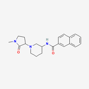 molecular formula C21H25N3O2 B6756461 N-[1-(1-methyl-2-oxopyrrolidin-3-yl)piperidin-3-yl]naphthalene-2-carboxamide 