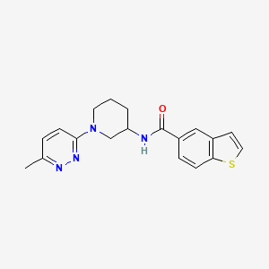 molecular formula C19H20N4OS B6757004 N-[1-(6-methylpyridazin-3-yl)piperidin-3-yl]-1-benzothiophene-5-carboxamide 