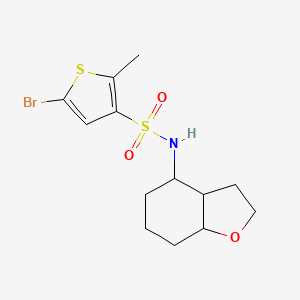 molecular formula C13H18BrNO3S2 B6757006 N-(2,3,3a,4,5,6,7,7a-octahydro-1-benzofuran-4-yl)-5-bromo-2-methylthiophene-3-sulfonamide 
