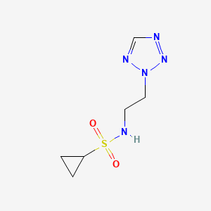 molecular formula C6H11N5O2S B6757031 N-[2-(tetrazol-2-yl)ethyl]cyclopropanesulfonamide 