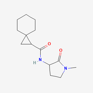 molecular formula C14H22N2O2 B6757384 N-(1-methyl-2-oxopyrrolidin-3-yl)spiro[2.5]octane-2-carboxamide 