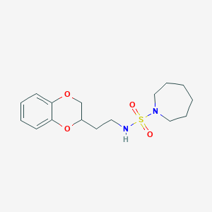 molecular formula C16H24N2O4S B6757557 N-[2-(2,3-dihydro-1,4-benzodioxin-3-yl)ethyl]azepane-1-sulfonamide 