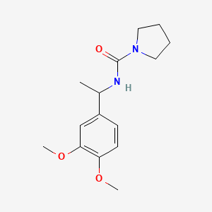 molecular formula C15H22N2O3 B6757787 N-[1-(3,4-dimethoxyphenyl)ethyl]pyrrolidine-1-carboxamide 