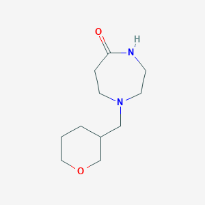 molecular formula C11H20N2O2 B6758042 1-(Oxan-3-ylmethyl)-1,4-diazepan-5-one 