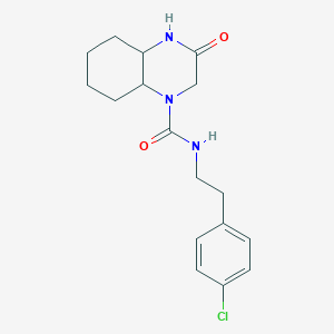 molecular formula C17H22ClN3O2 B6758108 N-[2-(4-chlorophenyl)ethyl]-3-oxo-2,4,4a,5,6,7,8,8a-octahydroquinoxaline-1-carboxamide 