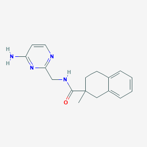 molecular formula C17H20N4O B6758472 N-[(4-aminopyrimidin-2-yl)methyl]-2-methyl-3,4-dihydro-1H-naphthalene-2-carboxamide 