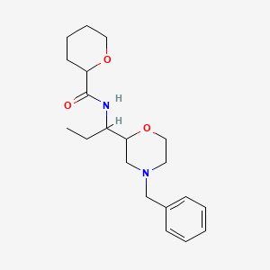 molecular formula C20H30N2O3 B6758652 N-[1-(4-benzylmorpholin-2-yl)propyl]oxane-2-carboxamide 