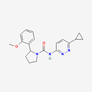 molecular formula C19H22N4O2 B6758766 N-(6-cyclopropylpyridazin-3-yl)-2-(2-methoxyphenyl)pyrrolidine-1-carboxamide 