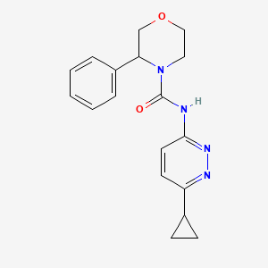 molecular formula C18H20N4O2 B6758818 N-(6-cyclopropylpyridazin-3-yl)-3-phenylmorpholine-4-carboxamide 