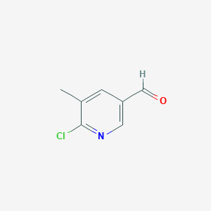 molecular formula C7H6ClNO B067590 6-Chloro-5-methylnicotinaldehyde CAS No. 176433-43-5