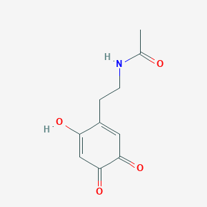 molecular formula C10H11NO4 B067591 ACETAMIDE,N-[2-(4-HYDROXY-3,6-DIOXO-1,4-CYCLOHEXADIEN-1-YL)ETHYL]- CAS No. 161236-57-3