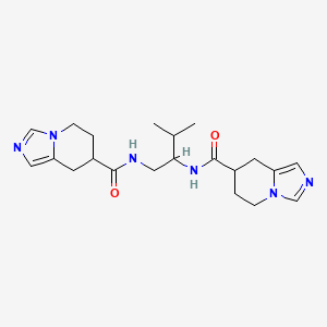 molecular formula C21H30N6O2 B6759202 N-[3-methyl-2-(5,6,7,8-tetrahydroimidazo[1,5-a]pyridine-7-carbonylamino)butyl]-5,6,7,8-tetrahydroimidazo[1,5-a]pyridine-7-carboxamide 