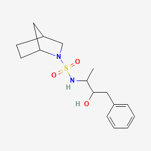 molecular formula C16H24N2O3S B6759231 N-(3-hydroxy-4-phenylbutan-2-yl)-2-azabicyclo[2.2.1]heptane-2-sulfonamide 