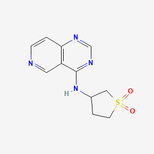 molecular formula C11H12N4O2S B6759459 N-(1,1-dioxothiolan-3-yl)pyrido[4,3-d]pyrimidin-4-amine 