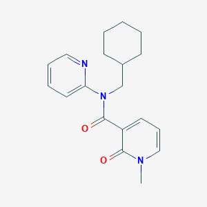 molecular formula C19H23N3O2 B6759521 N-(cyclohexylmethyl)-1-methyl-2-oxo-N-pyridin-2-ylpyridine-3-carboxamide 