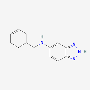 molecular formula C13H16N4 B6760346 N-(cyclohex-3-en-1-ylmethyl)-2H-benzotriazol-5-amine 