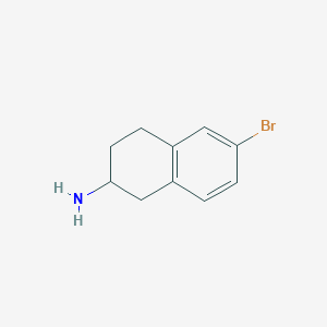 molecular formula C10H12BrN B067604 6-Bromo-1,2,3,4-tetrahydronaphthalen-2-amine CAS No. 167355-41-1