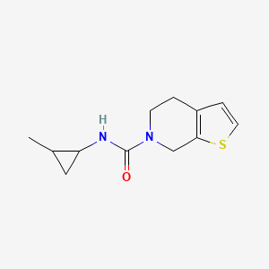 molecular formula C12H16N2OS B6760654 N-(2-methylcyclopropyl)-5,7-dihydro-4H-thieno[2,3-c]pyridine-6-carboxamide 