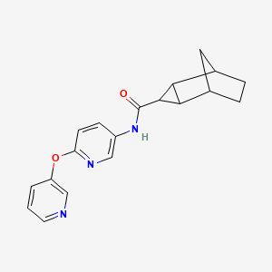 molecular formula C19H19N3O2 B6760748 N-(6-pyridin-3-yloxypyridin-3-yl)tricyclo[3.2.1.02,4]octane-3-carboxamide 