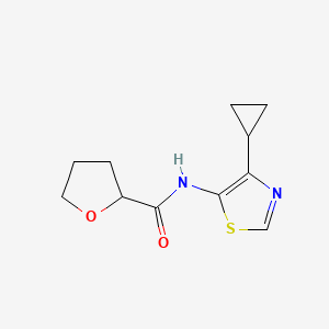 molecular formula C11H14N2O2S B6760986 N-(4-cyclopropyl-1,3-thiazol-5-yl)oxolane-2-carboxamide 