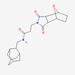 molecular formula C22H30N2O4 B6761098 N-(2-adamantylmethyl)-3-(1,3-dioxo-3a,4,5,6,7,7a-hexahydro-4,7-epoxyisoindol-2-yl)propanamide 