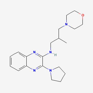 molecular formula C20H29N5O B6761125 N-(2-methyl-3-morpholin-4-ylpropyl)-3-pyrrolidin-1-ylquinoxalin-2-amine 