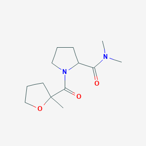molecular formula C13H22N2O3 B6761131 N,N-dimethyl-1-(2-methyloxolane-2-carbonyl)pyrrolidine-2-carboxamide 