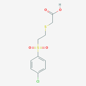 molecular formula C10H11ClO4S2 B067613 2-({2-[(4-Chlorophenyl)sulfonyl]ethyl}thio)acetic acid CAS No. 175137-71-0