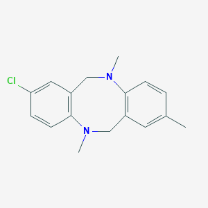 molecular formula C17H19ClN2 B067618 2-Chloro-5,8,11-trimethyl-6,12-dihydrobenzo[c][1,5]benzodiazocine CAS No. 170303-85-2