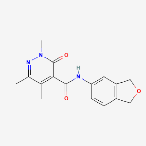 molecular formula C16H17N3O3 B6761873 N-(1,3-dihydro-2-benzofuran-5-yl)-2,5,6-trimethyl-3-oxopyridazine-4-carboxamide 