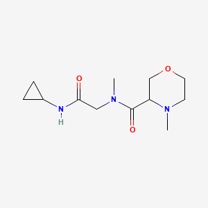 molecular formula C12H21N3O3 B6762026 N-[2-(cyclopropylamino)-2-oxoethyl]-N,4-dimethylmorpholine-3-carboxamide 