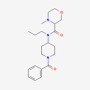molecular formula C21H31N3O3 B6762044 N-(1-benzoylpiperidin-4-yl)-4-methyl-N-propylmorpholine-3-carboxamide 
