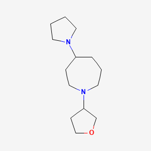 molecular formula C14H26N2O B6762067 1-(Oxolan-3-yl)-4-pyrrolidin-1-ylazepane 
