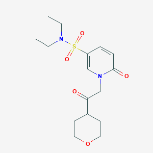 molecular formula C16H24N2O5S B6762074 N,N-diethyl-1-[2-(oxan-4-yl)-2-oxoethyl]-6-oxopyridine-3-sulfonamide 