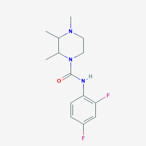 molecular formula C14H19F2N3O B6762123 N-(2,4-difluorophenyl)-2,3,4-trimethylpiperazine-1-carboxamide 