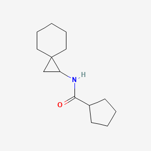 molecular formula C14H23NO B6762235 N-spiro[2.5]octan-2-ylcyclopentanecarboxamide 