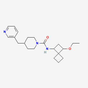 molecular formula C21H31N3O2 B6762398 N-(3-ethoxyspiro[3.3]heptan-1-yl)-4-(pyridin-3-ylmethyl)piperidine-1-carboxamide 