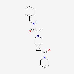 molecular formula C23H39N3O2 B6762464 N-(cyclohexylmethyl)-2-[2-(piperidine-1-carbonyl)-6-azaspiro[2.5]octan-6-yl]propanamide 