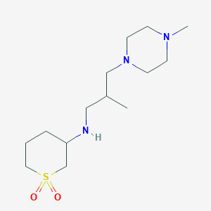 molecular formula C14H29N3O2S B6762771 N-[2-methyl-3-(4-methylpiperazin-1-yl)propyl]-1,1-dioxothian-3-amine 