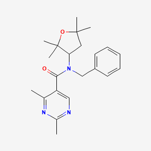 molecular formula C22H29N3O2 B6763198 N-benzyl-2,4-dimethyl-N-(2,2,5,5-tetramethyloxolan-3-yl)pyrimidine-5-carboxamide 