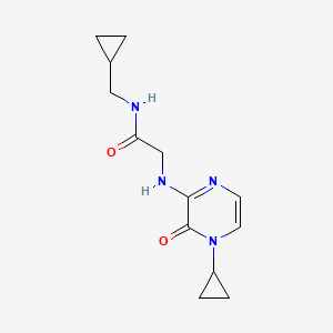 molecular formula C13H18N4O2 B6763458 N-(cyclopropylmethyl)-2-[(4-cyclopropyl-3-oxopyrazin-2-yl)amino]acetamide 