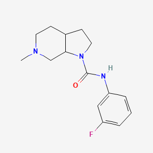 molecular formula C15H20FN3O B6763512 N-(3-fluorophenyl)-6-methyl-3,3a,4,5,7,7a-hexahydro-2H-pyrrolo[2,3-c]pyridine-1-carboxamide 