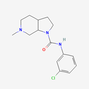 molecular formula C15H20ClN3O B6763560 N-(3-chlorophenyl)-6-methyl-3,3a,4,5,7,7a-hexahydro-2H-pyrrolo[2,3-c]pyridine-1-carboxamide 