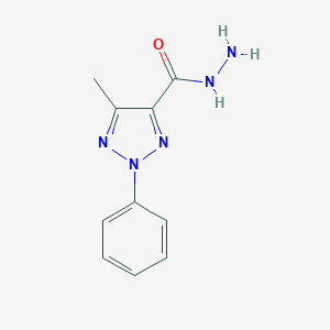 molecular formula C10H11N5O B067641 5-methyl-2-phenyl-2H-1,2,3-triazole-4-carbohydrazide CAS No. 175135-03-2