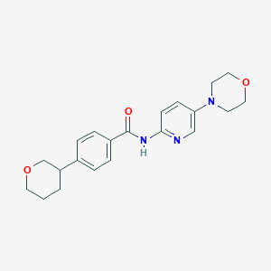 molecular formula C21H25N3O3 B6764108 N-(5-morpholin-4-ylpyridin-2-yl)-4-(oxan-3-yl)benzamide 