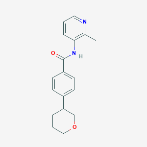molecular formula C18H20N2O2 B6764112 N-(2-methylpyridin-3-yl)-4-(oxan-3-yl)benzamide 