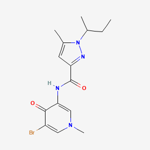 molecular formula C15H19BrN4O2 B6764745 N-(5-bromo-1-methyl-4-oxopyridin-3-yl)-1-butan-2-yl-5-methylpyrazole-3-carboxamide 