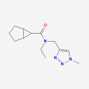 molecular formula C13H20N4O B6764816 N-ethyl-N-[(1-methyltriazol-4-yl)methyl]bicyclo[3.1.0]hexane-6-carboxamide 